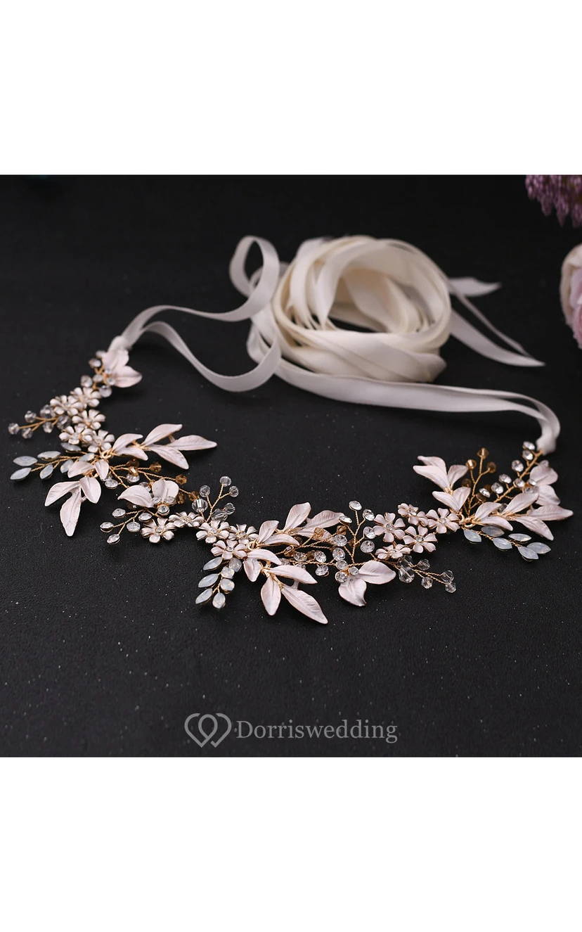 Elegant Organza Beaded Belt