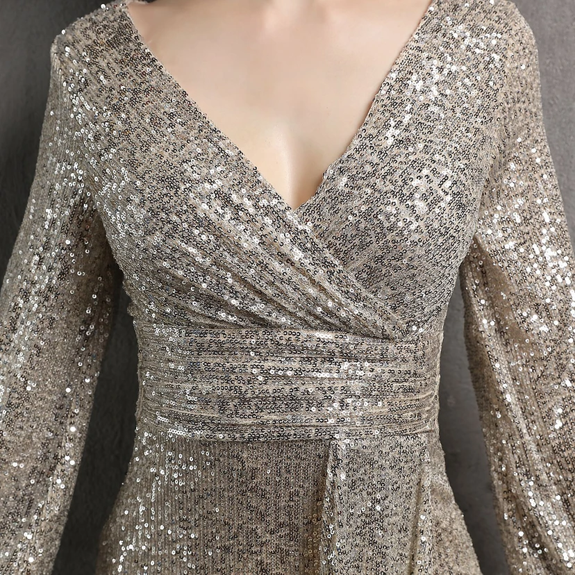 Vestido de noche corto, cena, banquete, sexy, discoteca, temperamento, elegante, celebridad, corto view 15