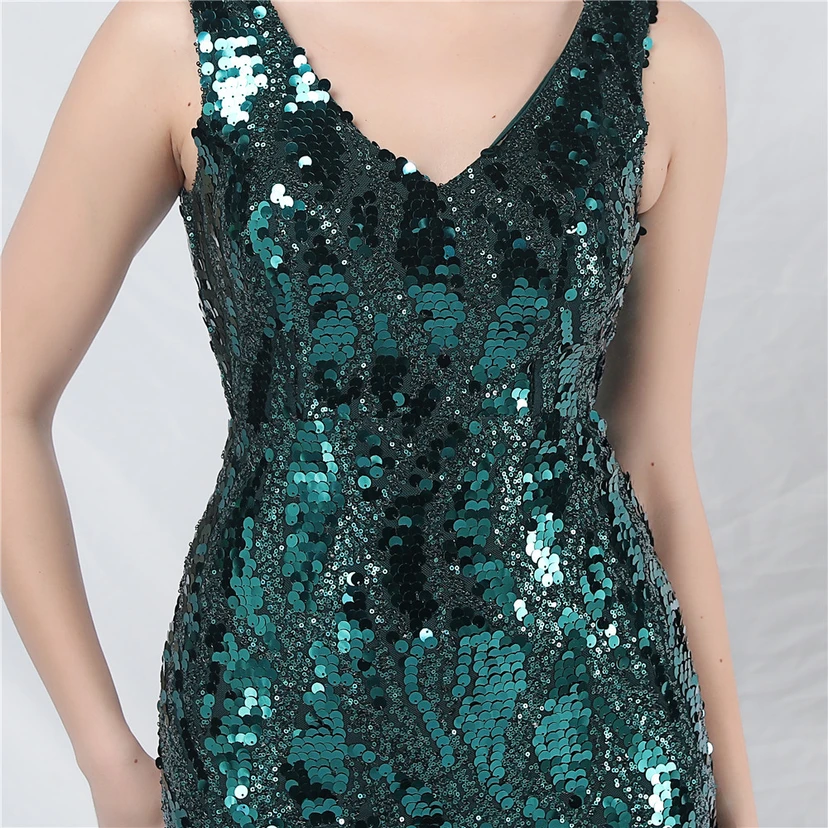 Robe de soirée longue à sequins irisés, nouvelle création view 48