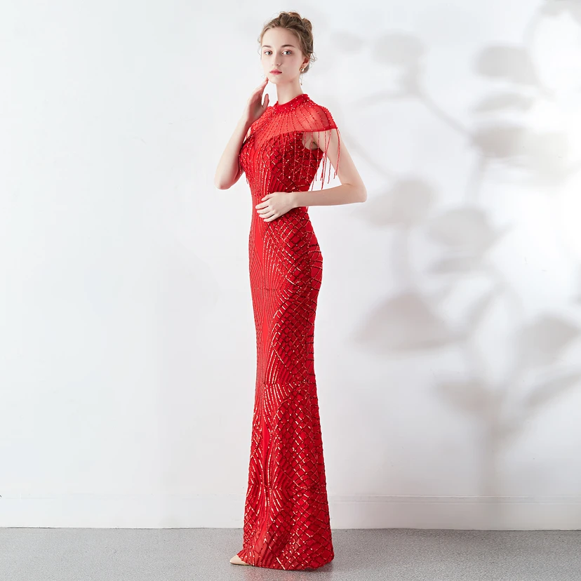 Abendkleid Frühling Langes Meerjungfrauen-Schlankes Bankettkleid für Damen view 23