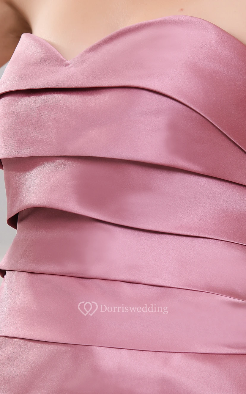 Lovely Strapless Midi Dress With Tiers and Wrap view 3