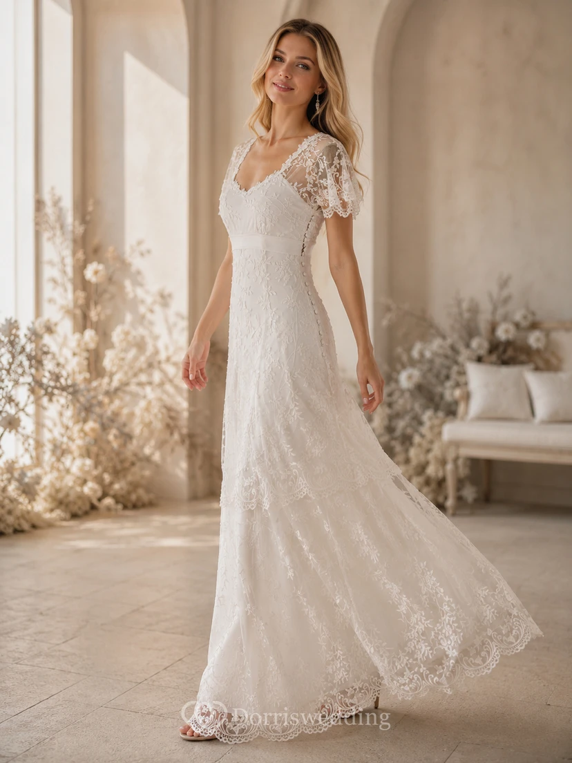 Vestido tubo con espalda y mangas transparentes. view 6