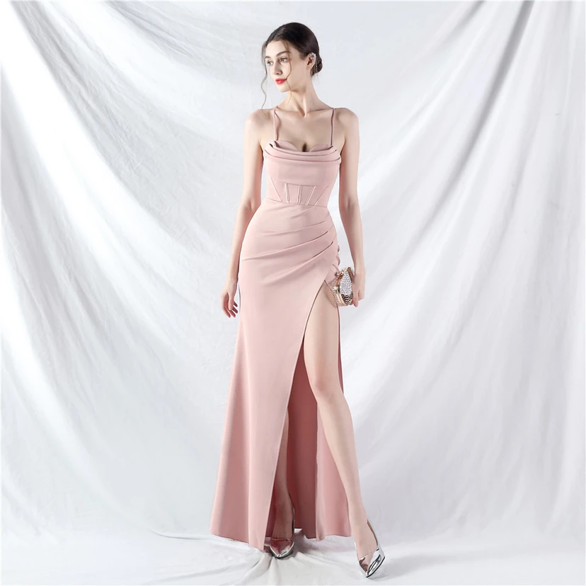 Palace Herringbone Vest High-End Sling Evening Dress view 20