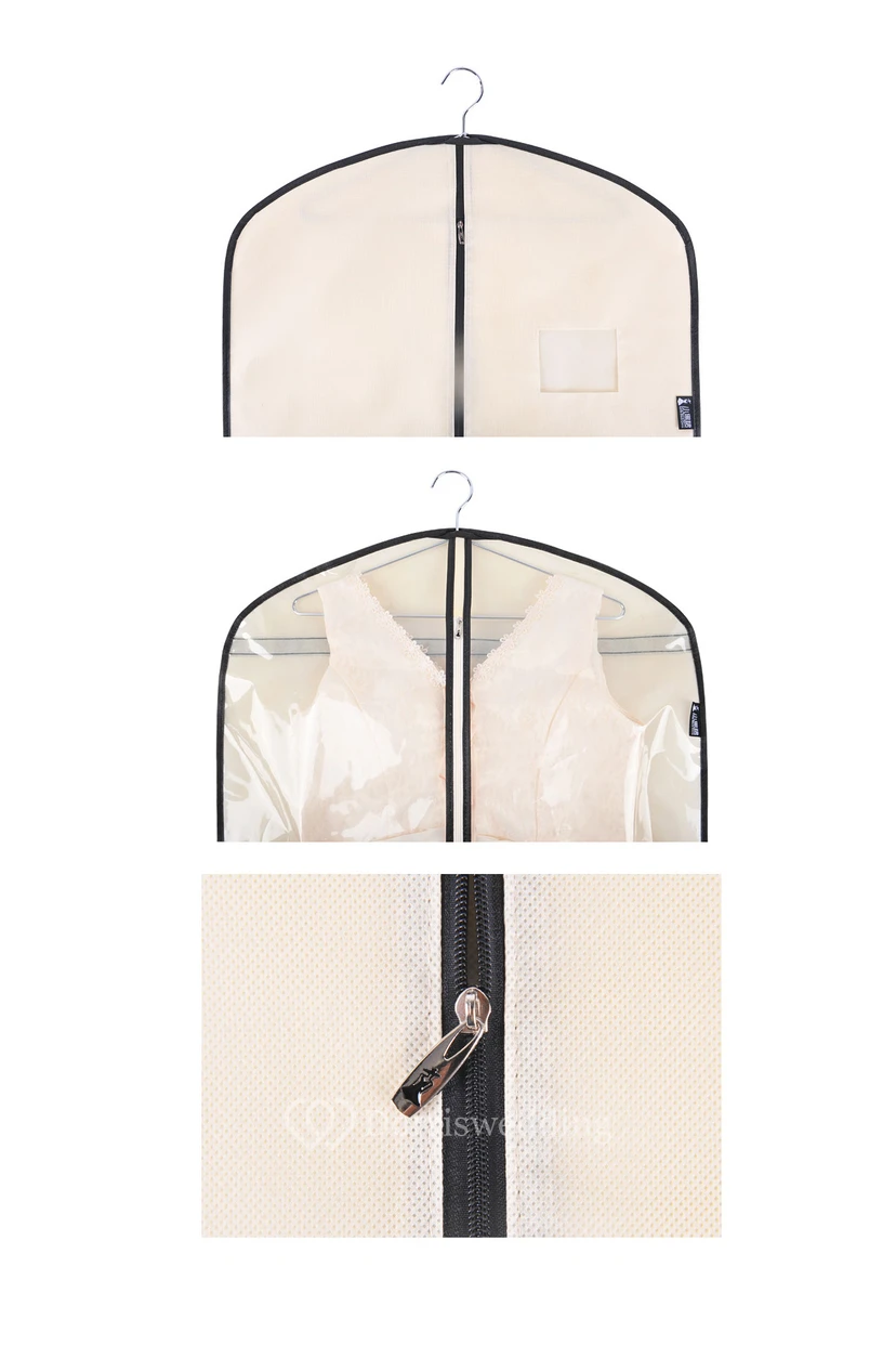 Kleidersack aus Vliesstoff mit PE-Front view 3