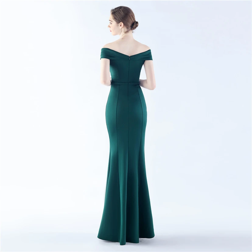 Klassisches langes Abendkleid aus Satin mit One-Shoulder-Ausschnitt view 33