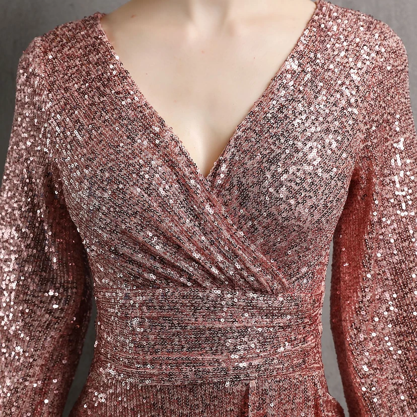 Vestido de noche corto, cena, banquete, sexy, discoteca, temperamento, elegante, celebridad, corto view 33