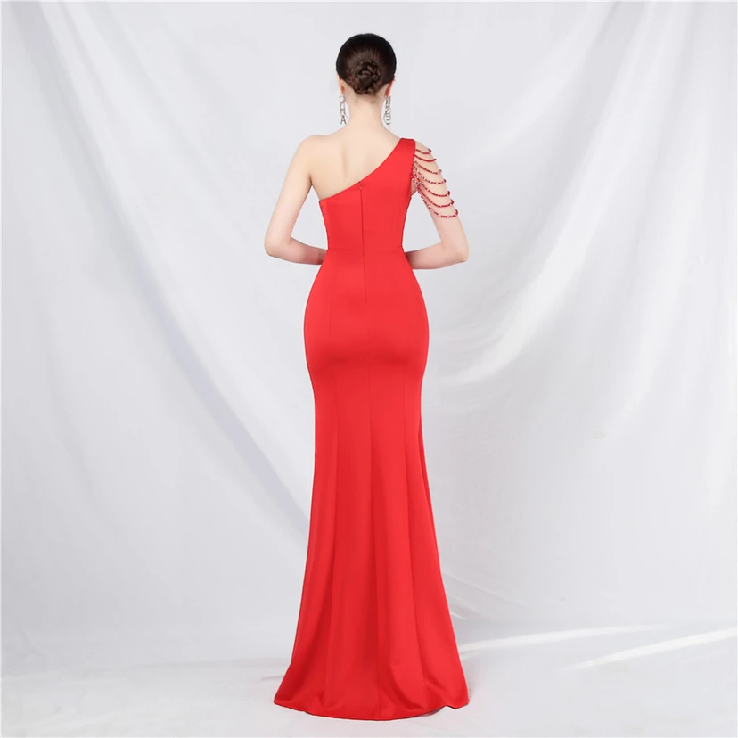 Craft Beading Flower Dinner Wedding Celebration Car Model Long Evening Dress view 64