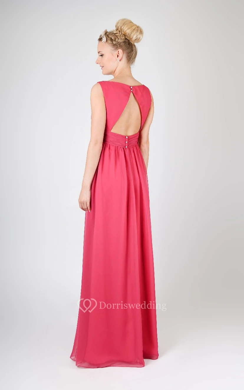 Long A-Line Tank Style Dress With Back Keyhole view 4