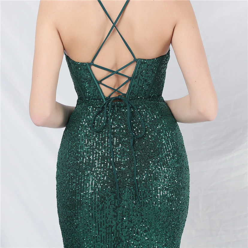 Palace Style Fishbone Waist Heavy Beading High-End Evening Dress view 25