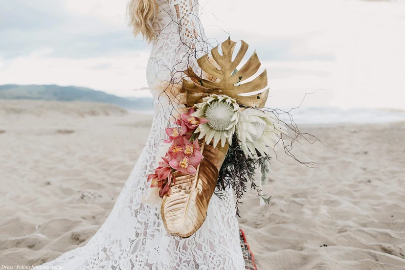 gypsy inspired boho hippie beach wedding dresses Bohemian Wedding Dresses