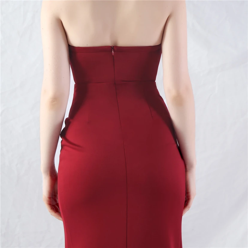 Vestido de noche de alta gama con cintura de espiga, elaborado con cuentas y forma elaborada. view 25