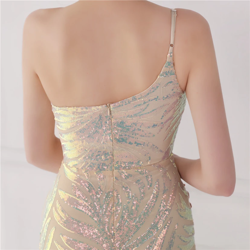 New Sequin Sequin Fairy Celebrity Party Party Evening Dress Sexy Long Toast Dress Bride view 44