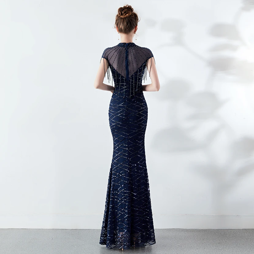 Abendkleid Frühling Langes Meerjungfrauen-Schlankes Bankettkleid für Damen view 13