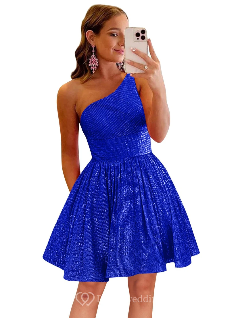 Burgunderfarbenes, einseitig schulterfreies Pailletten-Cocktailkleid view 8