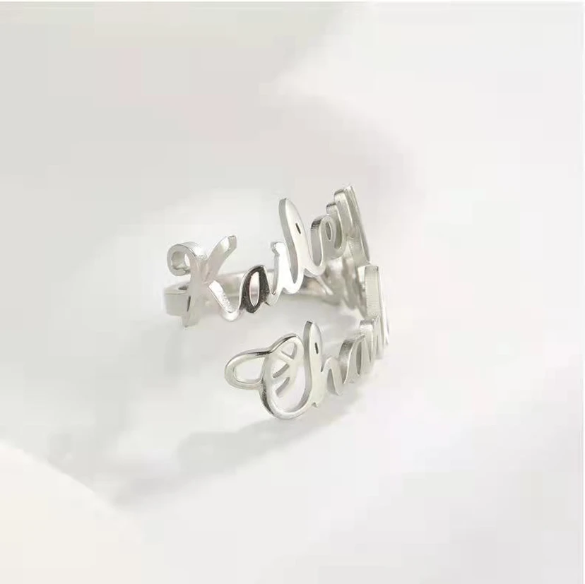 Personalised Name Stainless Steel Ring view 4