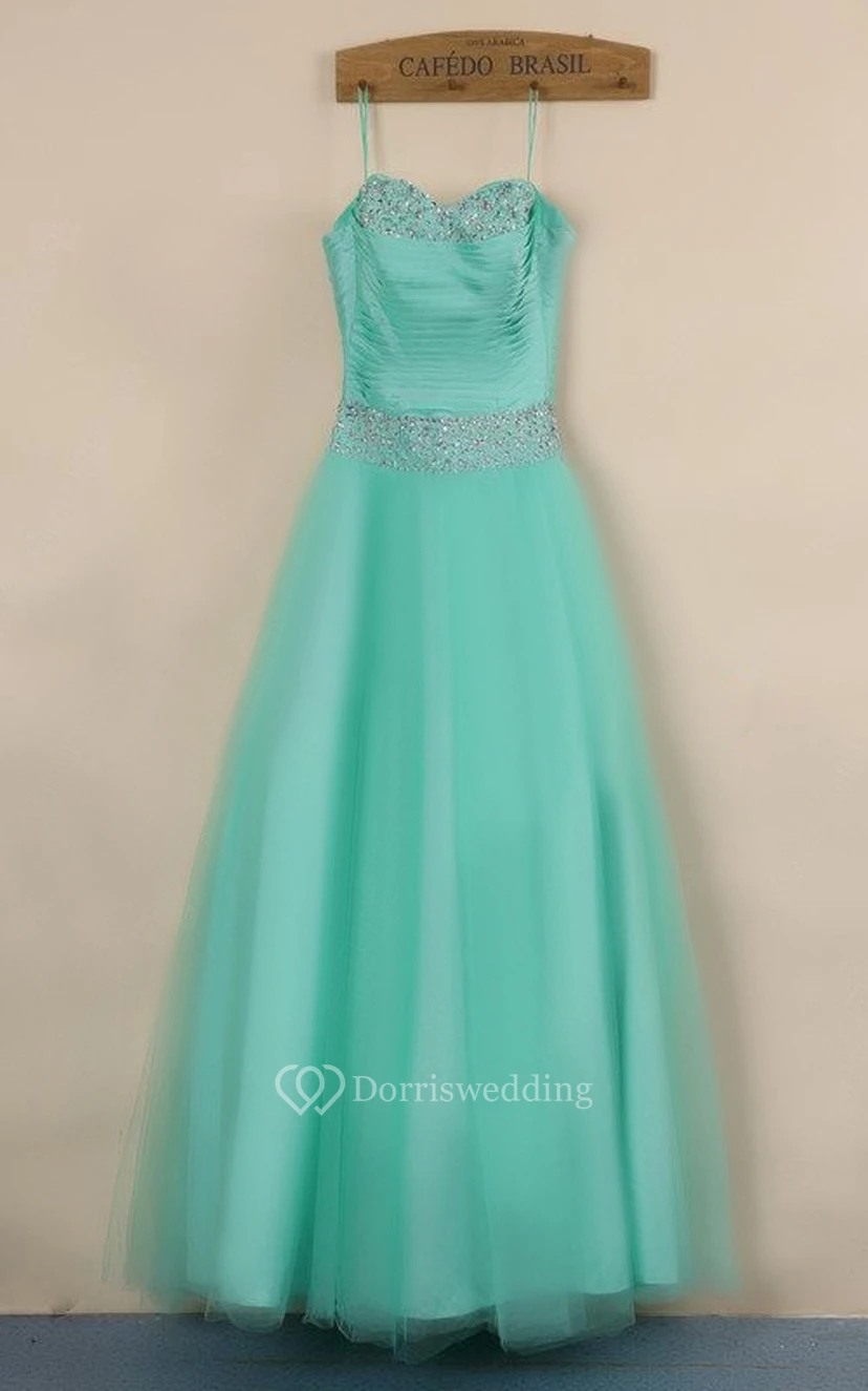 Sweetheart Ruched Tukke Ball Gown With Beading  view 3