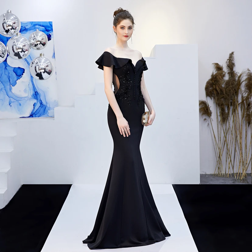 Robe de mariée longue rouge asymétrique à une épaule, coupe sirène, idéale pour un banquet ou une soirée de mariage. view 21