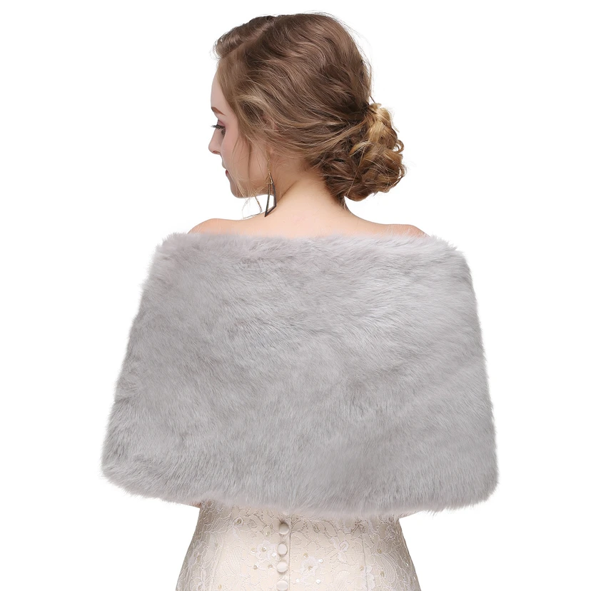 Bridal Winter Warm Wool Cape High-End Fur Wedding Dress Fox Fur Waistcoat view 23