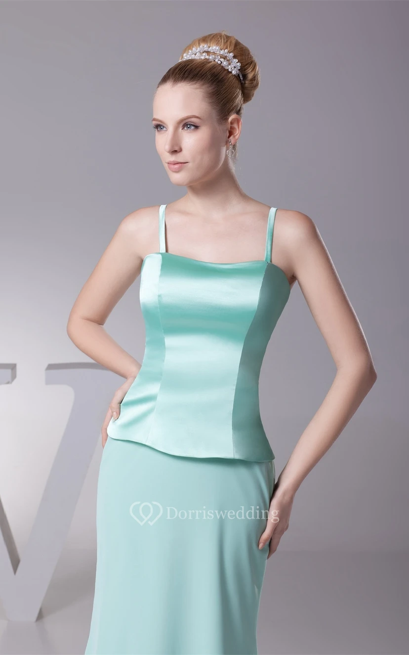Vestido largo ajustado con tirantes finos y bolero view 8
