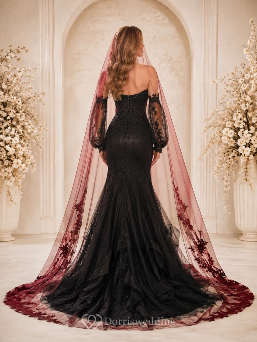 Vestido de novia bohemio, romántico, elegante y con escote corazón de encaje, estilo sirena. view 2