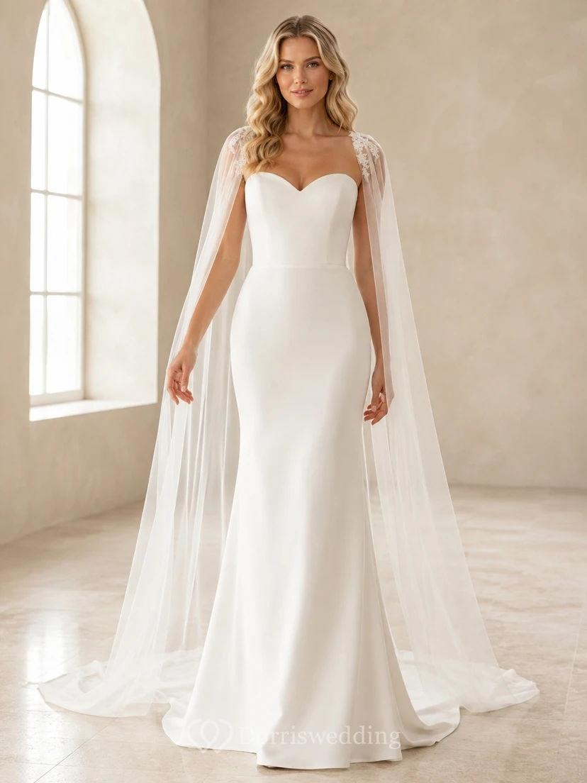 Modest High Neck Bridal Classic Wedding Dress A-Line Tulle