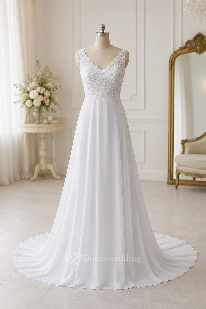 Ärmelloses, drapiertes, rückenfreies Chiffonkleid view 7