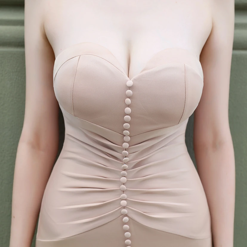 Toast Dress Bride Long Tube Top Thank You Banquet Slim Fishtail Skirt Wedding Car Model Exhibition Dress view 7