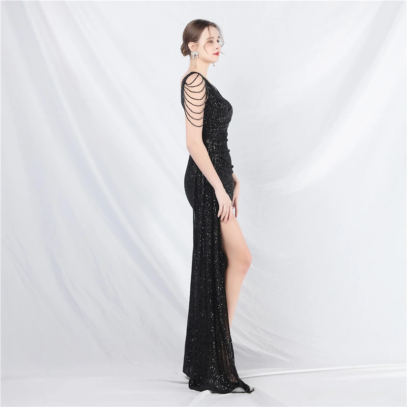 Cross-Border Dress Crafted Custom-Made Beaded Sequined Long Evening Dress view 41