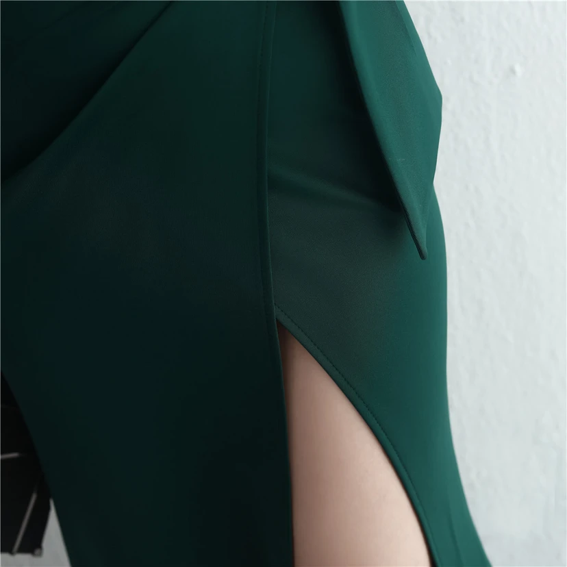 Satin-Kleid mit Perlenbesatz, langem Schlitz, schmal geschnitten, Meerjungfrauenschnitt, für Promi-Dinner, Hochzeiten, Autoausstellungen, Modellbau view 41