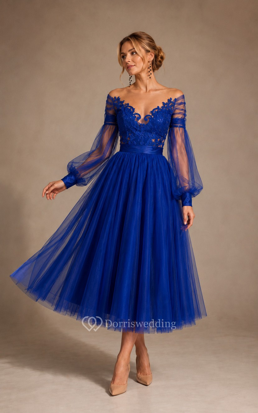 Black Plus Size Tulle Cocktail Dress | Tea Length Gothic Wedding