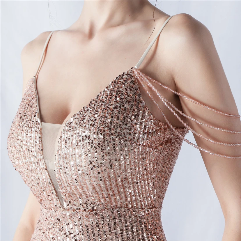 Robe courte à bretelles perlées, jupe courte sexy à nouer sur les hanches view 26