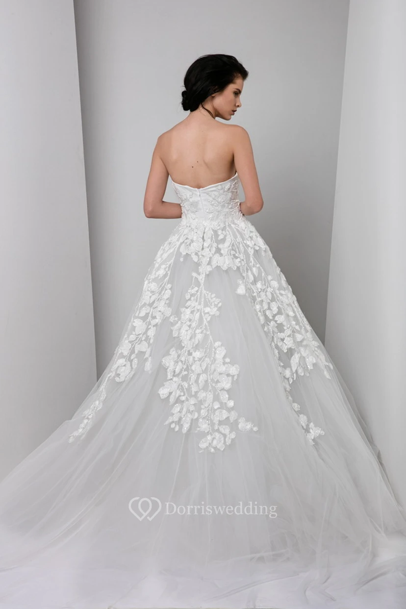 Ball Gown Sweetheart Tulle Wedding Dress view 2