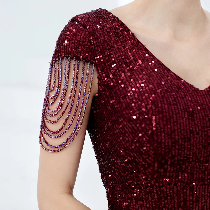 Evening Dress For Women Elegant Banquet Temperament Long Sequins Aura Queen Fishtail Slim view 8