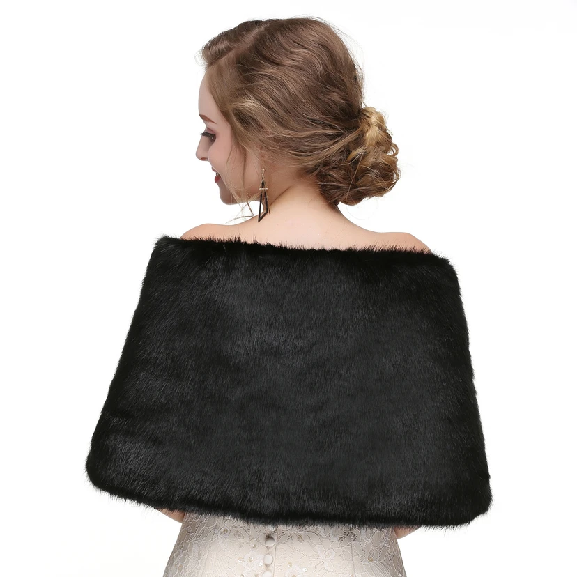 Bridal Winter Warm Wool Cape High-End Fur Wedding Dress Fox Fur Waistcoat view 18