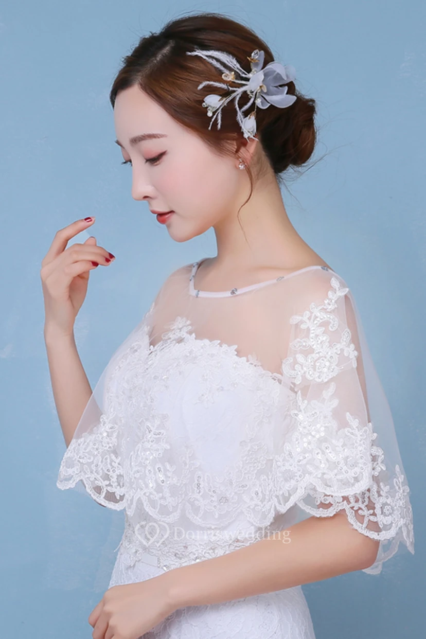 New Lace Diamond Necktie Cape Shawl view 3