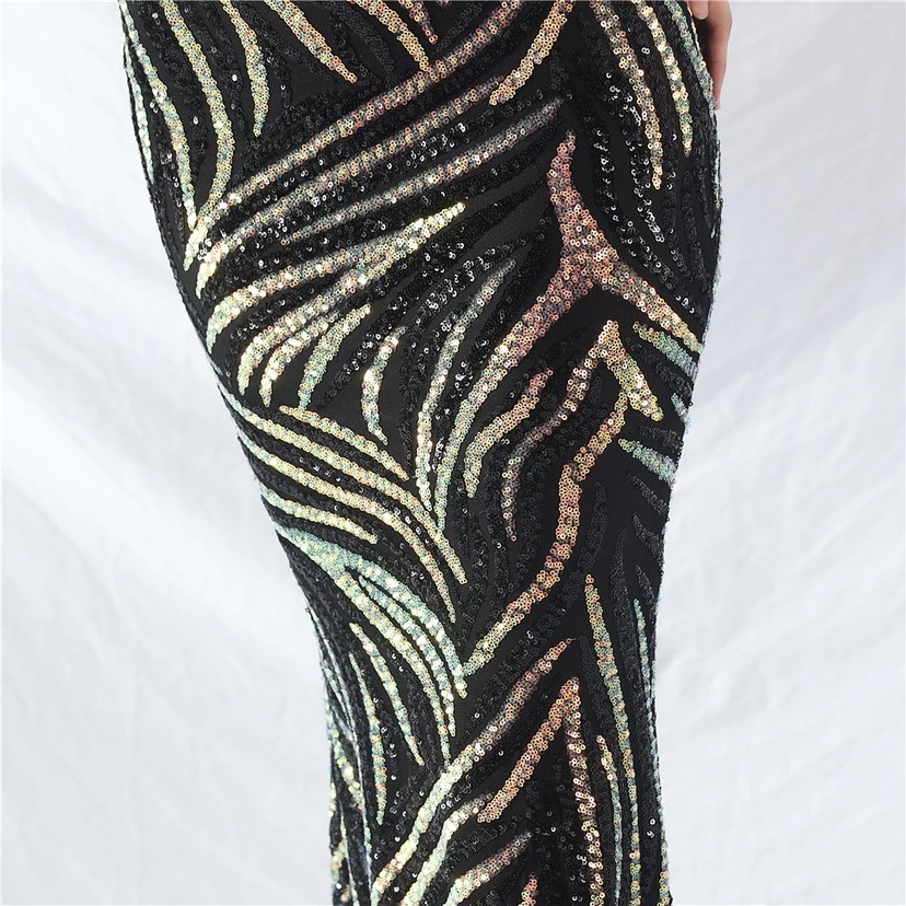 Double-Binding Rope-Binding Craft-Made Ostrich Feather Encrypted Laminated Beads High-End Evening Dress view 20
