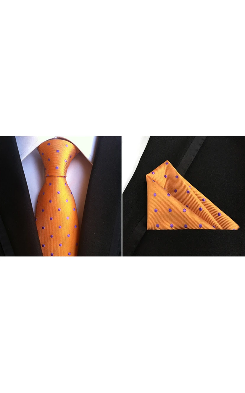 Satin Wide Tie and Pocket Square Combo-11 Color Options view 7
