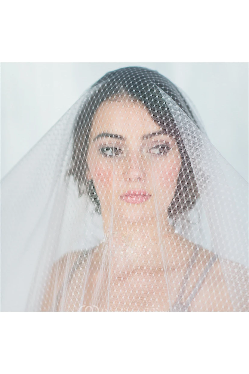 New Simple Personality Diamond Mesh Hard Mesh Veil