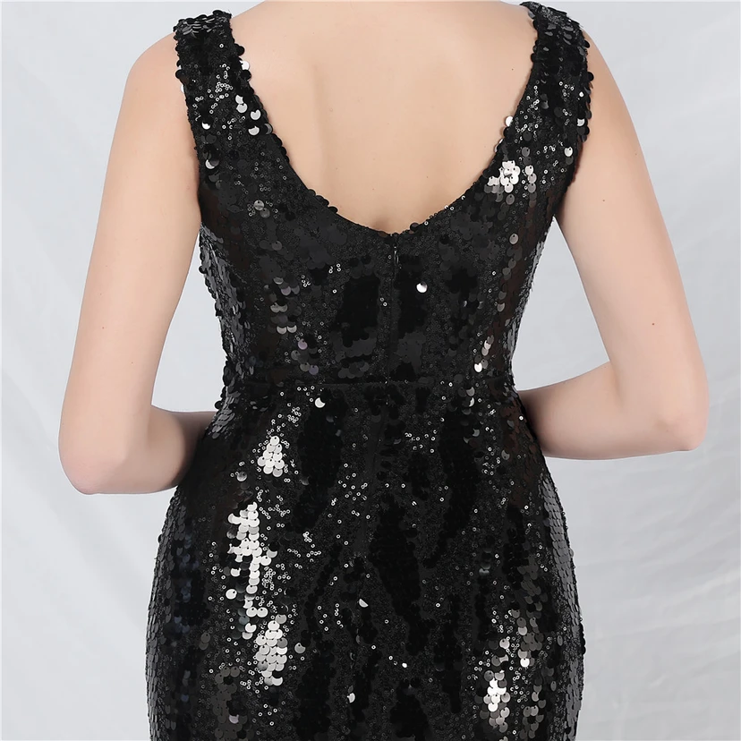 Robe de soirée longue à sequins irisés, nouvelle création view 15