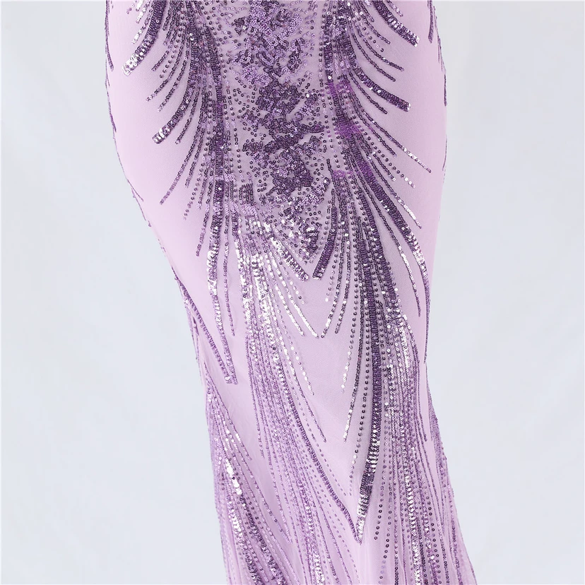 Waist-Reduced Fishbone Shaping Positioning Flower Sequined Anchor Sexy Beaded Suspender Evening Dress view 60