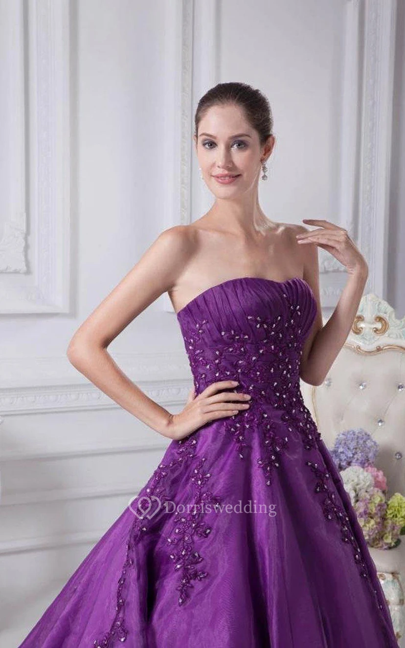 Sweetheart Ballgown With Sequins and Pleats view 2