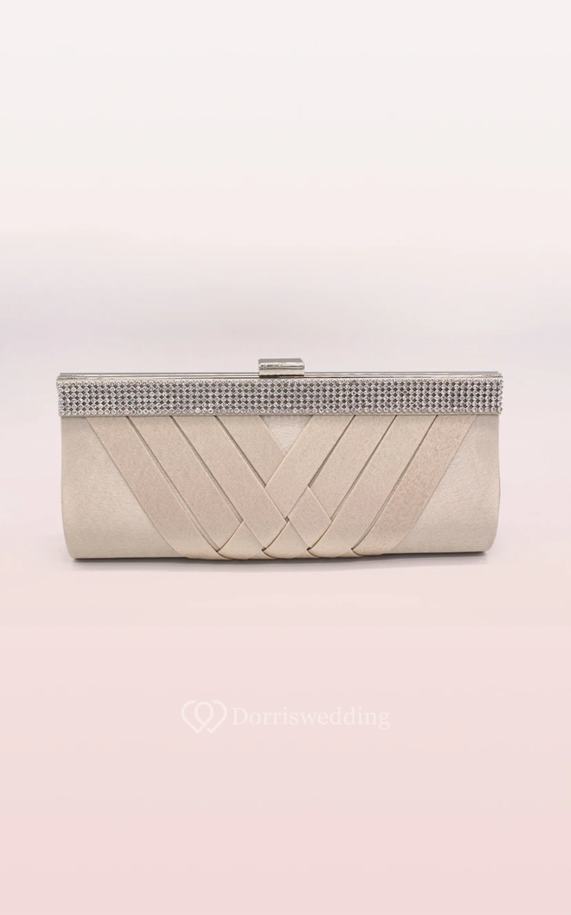 Rhinestone Woven Clutch view 6