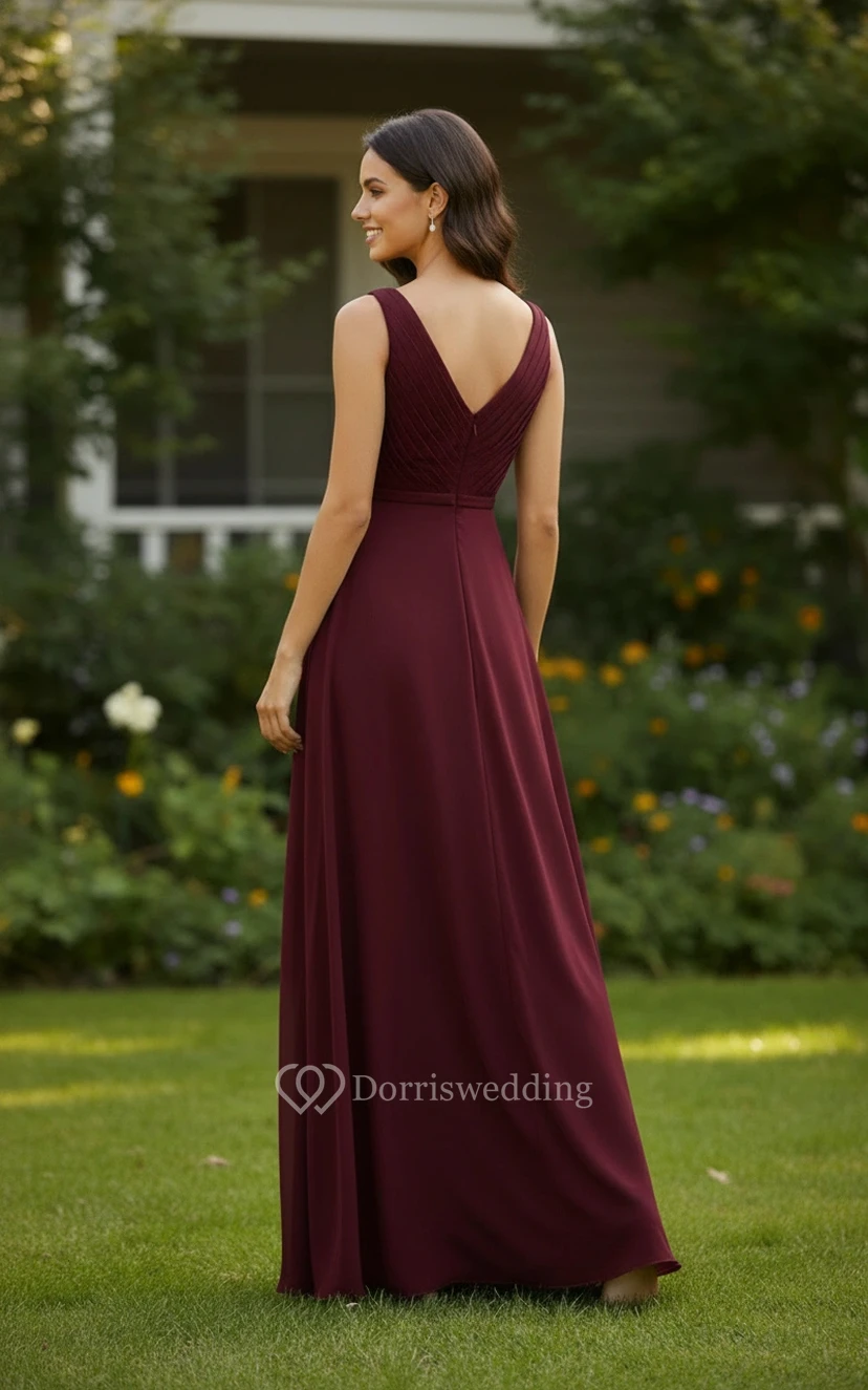 Timeless Sleeveless Chiffon Evening Gown view 3