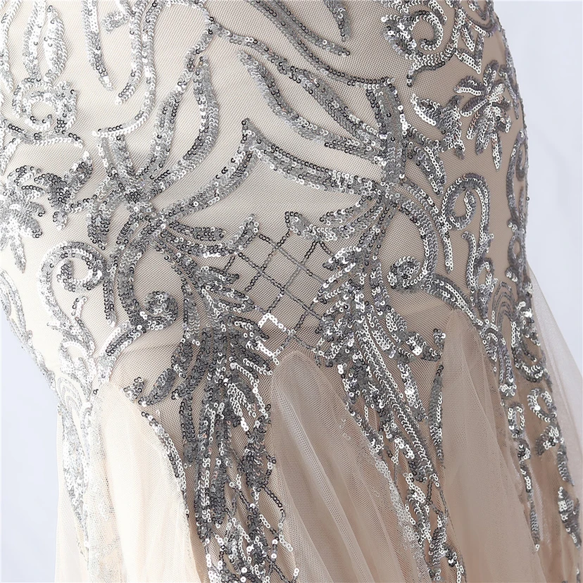 Robe de soirée haut de gamme en maille perlée et ornée de perles, modèle 3034. view 54