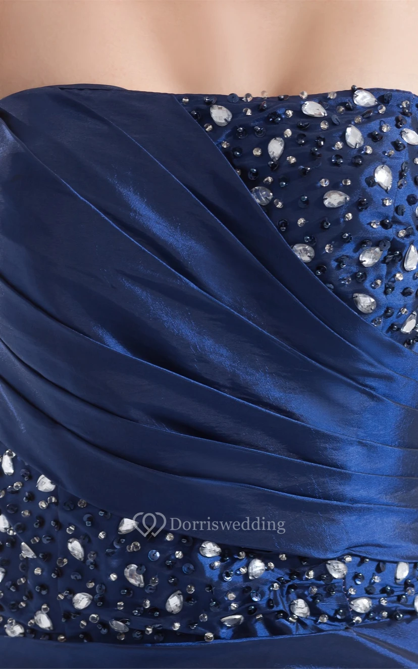 Impressive Taffeta Beaded Sheath Sleeveless Special Occasion Dresses view 2