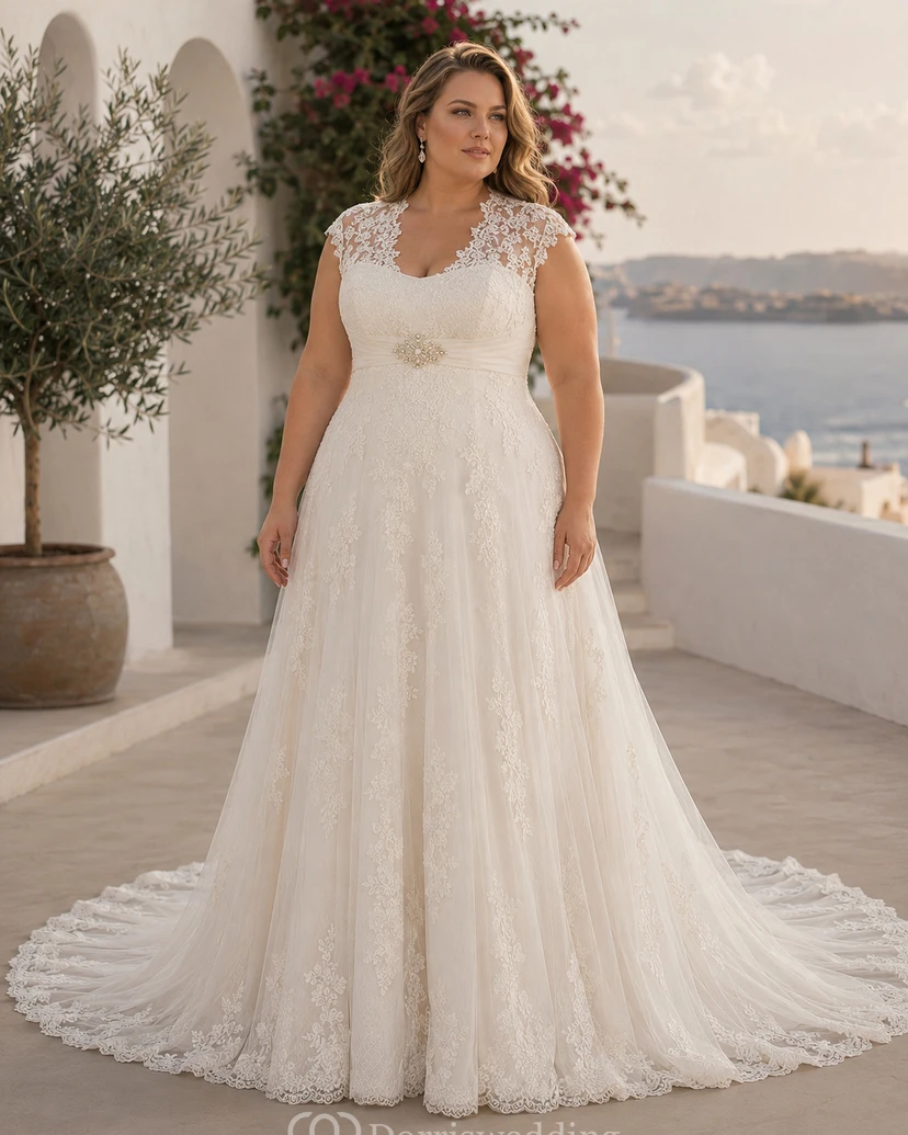 Vestido de novia sin mangas con escote corazón y encaje y cuentas view 4