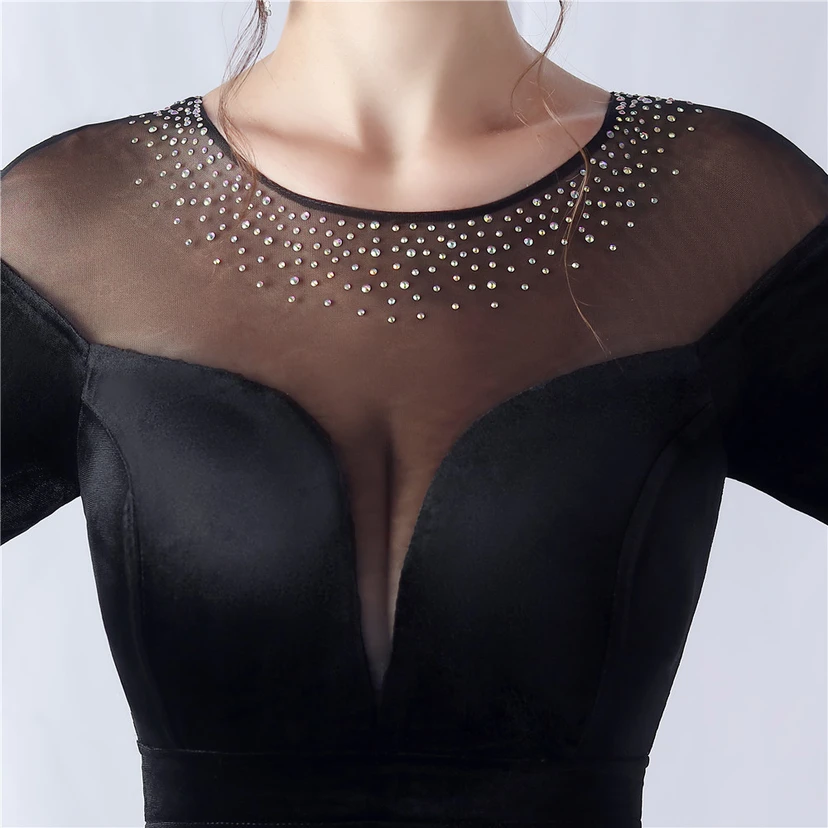 Long-Sleeved Fishtail Evening Dress High-End Atmosphere Elegant Banquet Temperament Velvet Aura Queen view 34