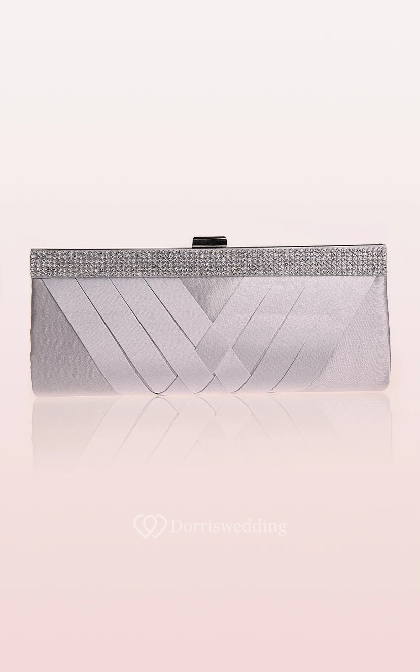 Rhinestone Woven Clutch view 4
