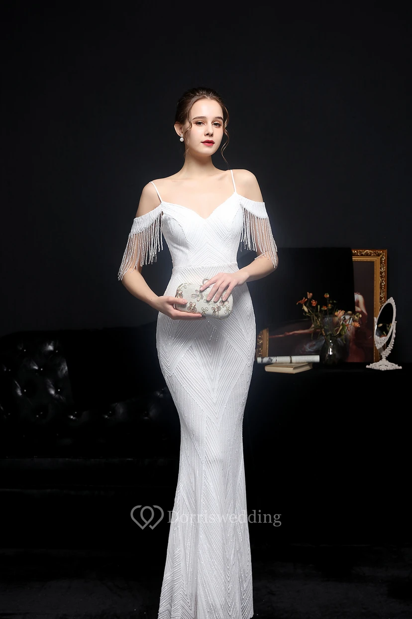 Sequined Fishtail Long Dress Performance Internet Celebrity Event Banquet Car Model Etiquette Evening Dress view 4