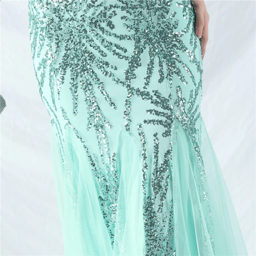 9-farbiges, handgefertigtes Abendkleid aus Kamelfedern, Netzstoff und Pailletten, sexy Trägern view 80
